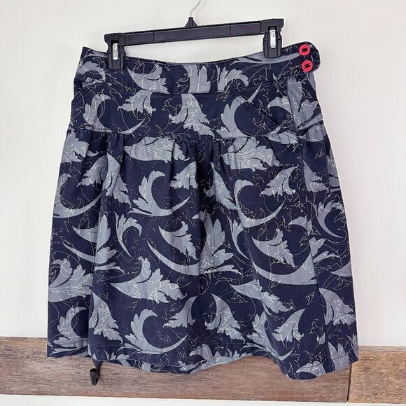 Oakley Canvas Skirt Gray 6‎ Blue Midi - Picture 4 of 8